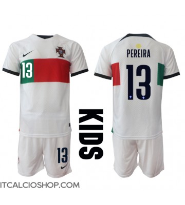 Portogallo Danilo Pereira #13 Seconda Maglia Bambino Mondiali 2022 Manica Corta (+ Pantaloni corti)